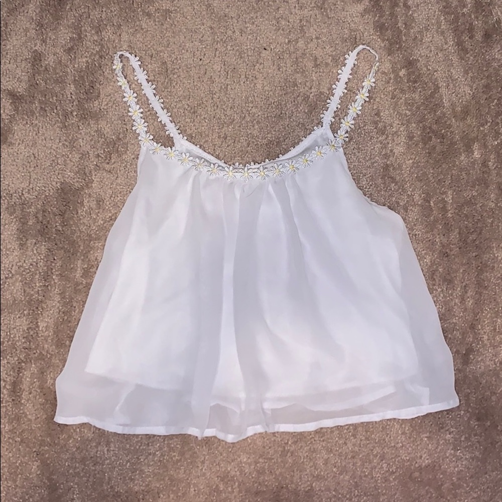 Daisy cropped tank